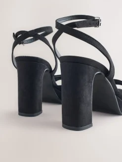 Next Forever Comfort® Round Toe Platform Heeled Sandals Black Hot