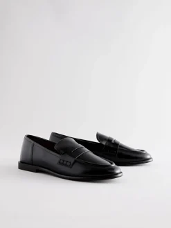 Next Forever Comfort® Round Toe Penny Loafers Black
