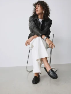 Next Forever Comfort® Soft Ruched Loafers Black New