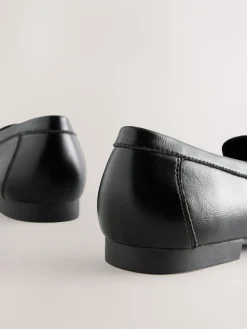 Next Forever Comfort® Soft Ruched Loafers Black New