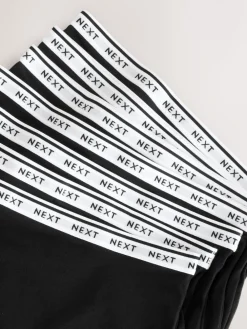 Next Full Brief Cotton Logo Knickers 7 Pack Black Hot