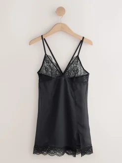 Next Black Glamour Lace Slip Dress Online