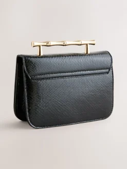 Next Black Gold Hardware Top Handle Bag
