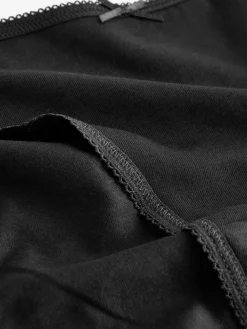 Next High Leg Cotton Rich Knickers 7 Pack Black Hot