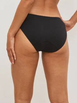 Next Black High Leg Medium Flow Cotton Period Knickers Outlet