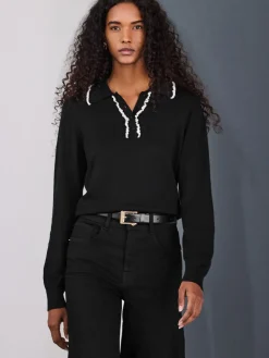 Next High Rise Stretch Wide Leg Jeans Black Discount