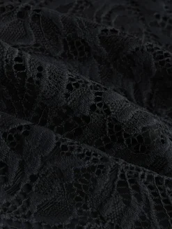 Next High Waist High Leg Lace Front NVPL Knickers 3 Pack Black Sale