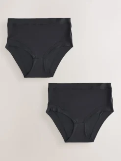 Next High Waist Ultimate Comfort Knickers 2 Pack Black
