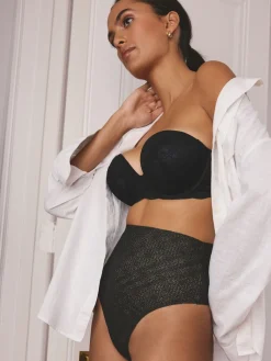 Next Black High Waisted Thong N. Premium Sculpting Shaping Knickers Sale