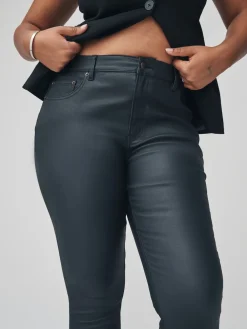 Next Hourglass Coated Denim Skinny Jeans Black Discount