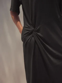 Next Jersey Twist T-Shirt Summer Dress Black Hot