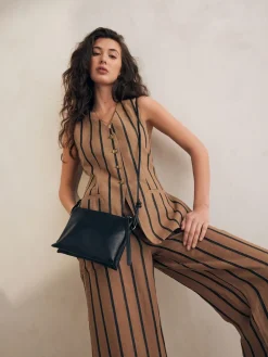 Next Leather Cross Body Bag Black Hot