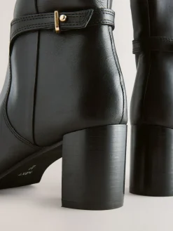 Next Forever Comfort® Hardware Trim Knee High Boots Black Leather Hot