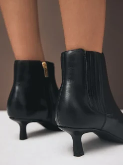 Next Motion Flex Almond Toe Chelsea Style Ankle Boots Black Leather Online