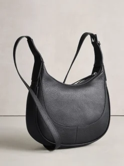 Next Black Leather Scoop Cross-Body Bag