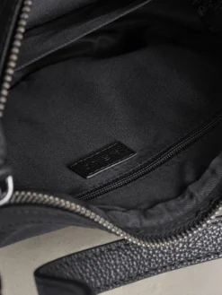 Next Black Leather Scoop Cross-Body Bag