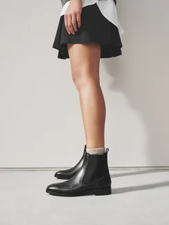 Next Black Leather Standard/Wide Fit Forever Comfort® Chelsea Ankle Boots Hot
