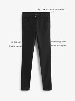 Next Lift Slim And Shape Skinny Jeans Black Online