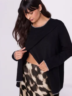 Next Black Maternity Knitted Nursing Jumper Sale