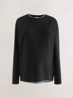 Next Black Maternity Knitted Nursing Jumper Sale