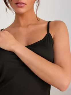 Next Microfibre Comfort Strappy Vest Black Discount