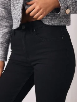 Next Mid Rise Stretch Bootcut Jeans Black Outlet