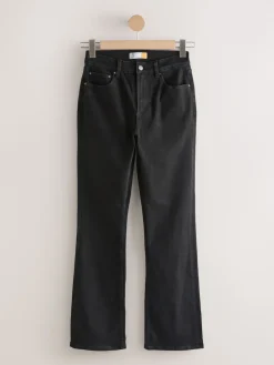 Next Mid Rise Stretch Bootcut Jeans Black Outlet