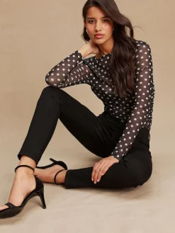 Next Mid Rise Stretch Skinny Jeans Black New