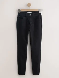 Next Mid Rise Stretch Skinny Jeans Black New