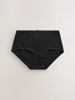 Next Midi Cotton Rich Knickers 7 Pack Black Best