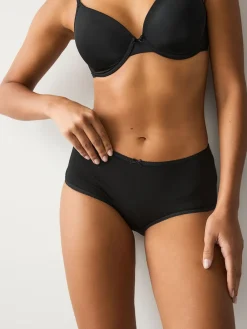 Next Midi Cotton Rich Knickers 7 Pack Black Best