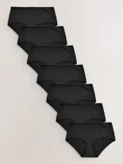 Next Midi Microfibre Knickers 7 Pack Black Hot