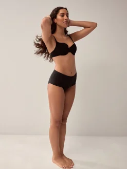 Next Midi No VPL Comfort Knickers 3 Pack Black Discount