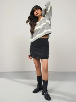 Next Mini Denim Skirt Black Sale