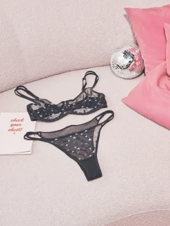 Next Black Non Pad Balcony Embroidered CoppaFeel! Bra