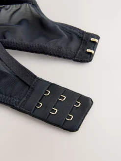 Next Black Non Pad Balcony Embroidered CoppaFeel! Bra