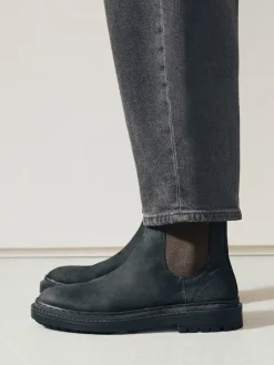 Next Forever Comfort® Round Toe Chelsea Boots Black Oiled Leather New