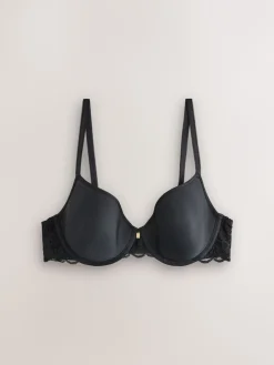 Next Pad Full Cup Premium Ultimate Comfort Lightweight Breathable T-Shirt Bra Black New