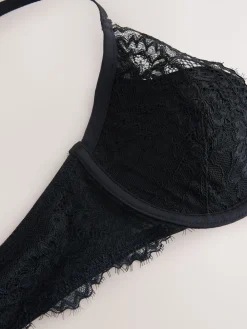Next Pad Plunge A-E Lace Bra Black Clearance