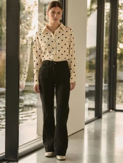 Next Patch Pocket Wide Leg Jeans Black