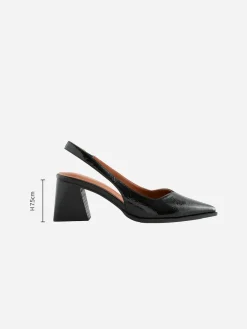 Next Forever Comfort® Pointed Toe Slingback Block Heels Black Patent Online