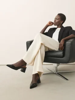 Next Forever Comfort® Pointed Toe Slingback Block Heels Black Patent Online