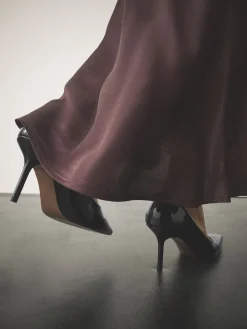 Next Standard/Wide Fit Forever Comfort® Point Toe Court Heels Black Patent New