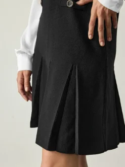 Next Black Pinafore Layered Knitted Dress Outlet