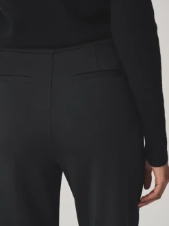 Next Ponte Wide Leg Trousers With Gold Button Detailing Black Sale