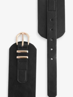 Next Black PU Corset Belt New