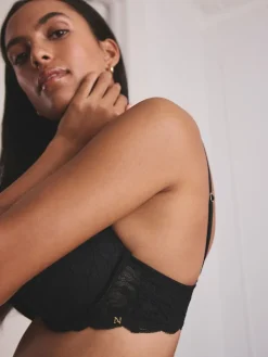 Next Black Push Up Pad Plunge A-D Wow Triple Boost Lace Multiway Bra Sale