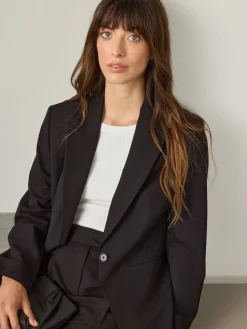 Next Black Sculpting Single Breasted Tailored Blazer Sale