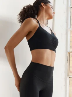 Next Seamless Strappy Sports Bra Black Hot
