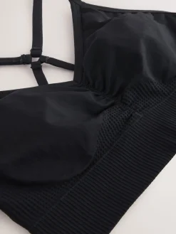 Next Seamless Strappy Sports Bra Black Hot